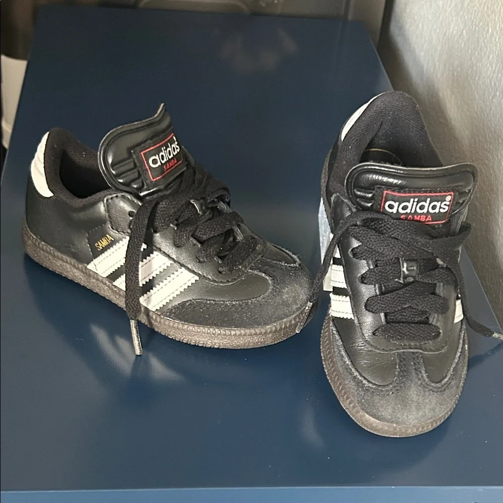 Adidas Kids Samba Black and White Athletic Play Time Sneakers - Picture 8 of 8